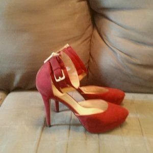 Burgundy Platform Shoes